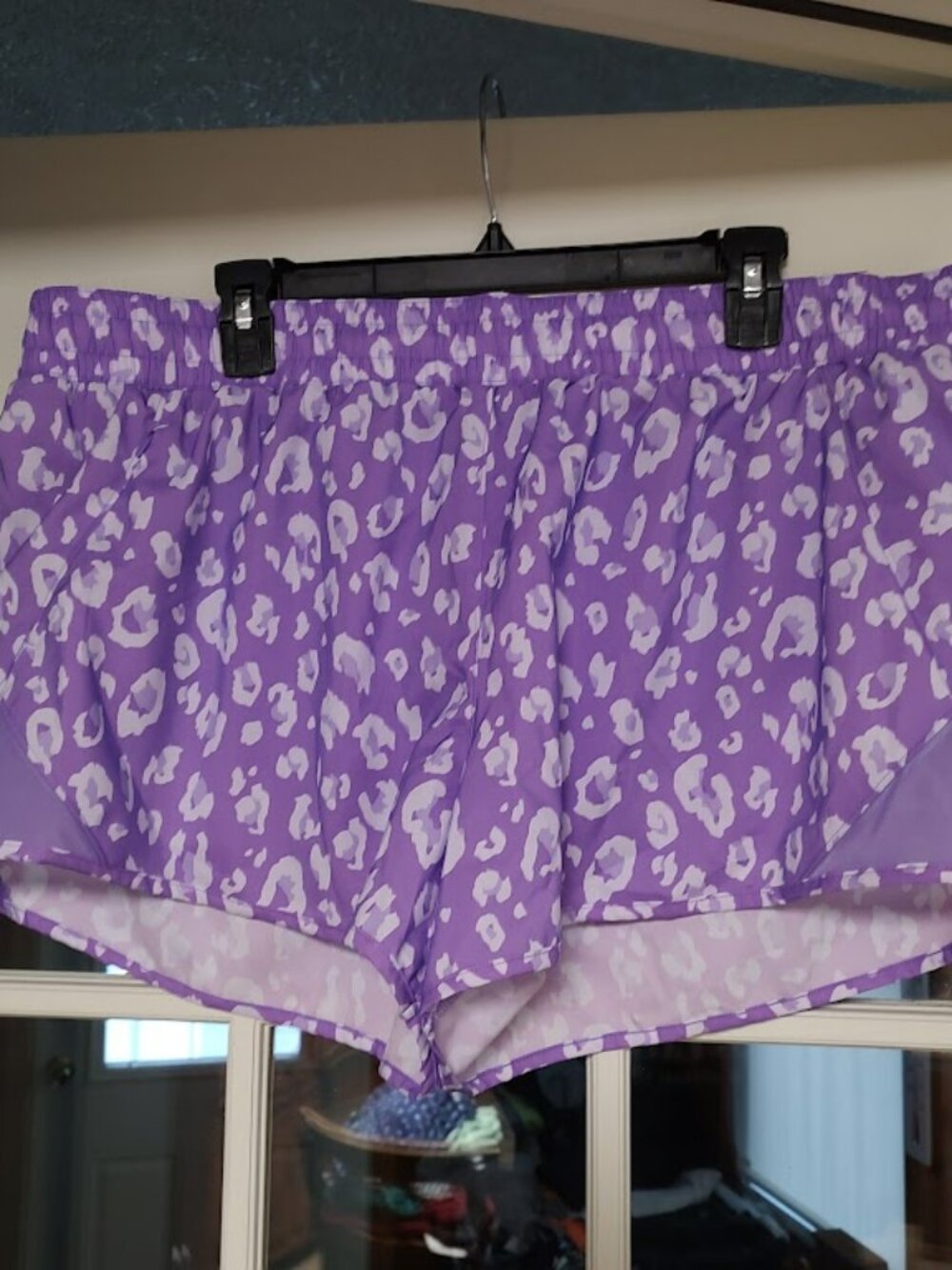 New All In Motion Purple Wicking Quick Dry Mid Rise Run Shorts Women's XL